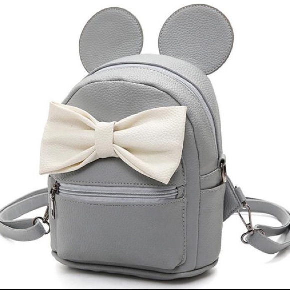 Handbags - Light gray Mickey inspired mini backpack NWOT